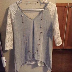 Lace knit top